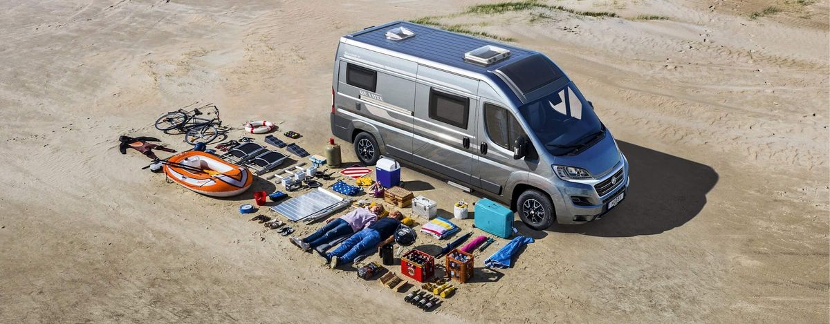 Auch bei der Reise zu zweit muss einiges an Gepäck ins Reisemobil. Foto: Hobby